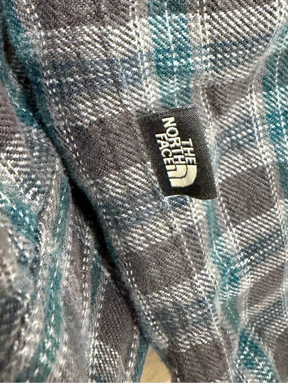 The North Face Men’s Cotton Button Down Flannel Shirt Size XL Gray